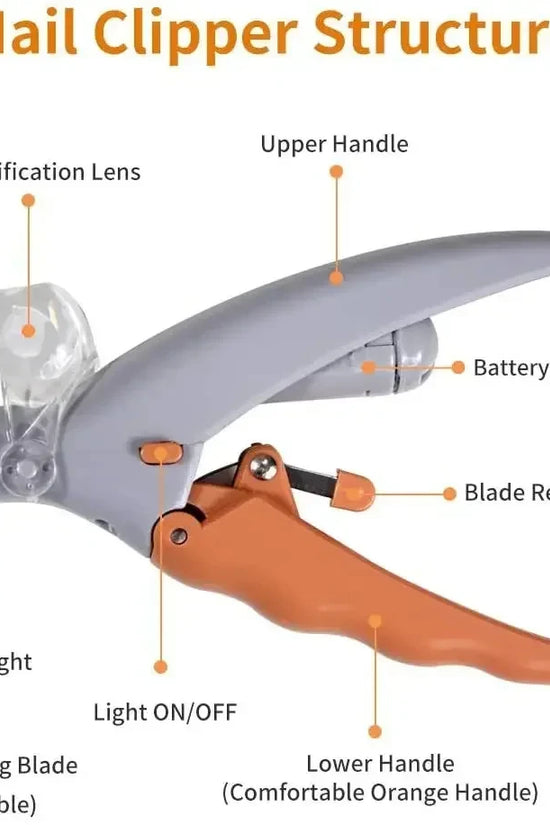 Professional Pet Nail Clipper Scissors With LED Light Cat Dog Nail Clippers Tool Scissors Nail Toeclaw Cutter Scissors Pet Suppl