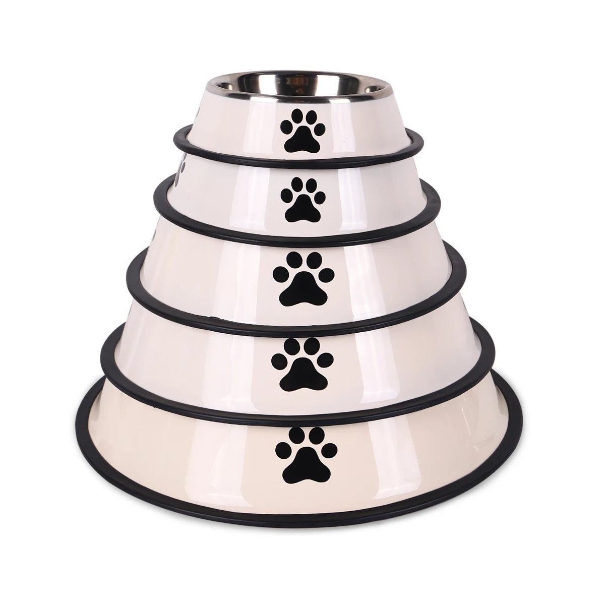 1PC Stainless Steel Pet Bowl Cat Bowl Dog Food Bowl Multi-Specification Anti-fall Food Bowl Food Bowl Feeding Pet Supplies