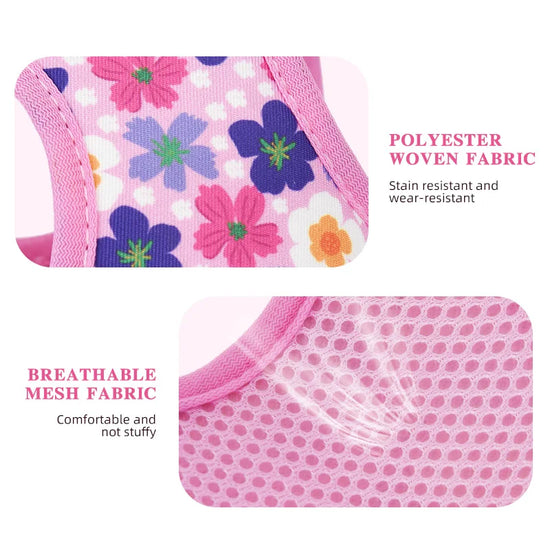 HP386--Pet cat & dog printed vest style harness, 360° fit to the pet's body shape, 1.5-meter dog rope.