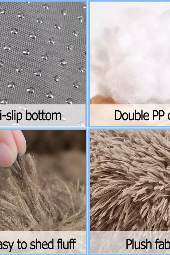 Cozy Round Pet Bed Winter Plush Nest for Dogs & Cats – Soft Washable Furry Sofa