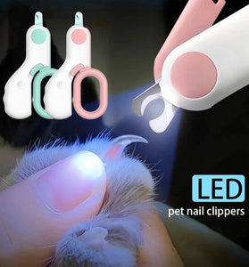 LED Light Cat Dog Nail Clipper Cutter Professional Pet Claw Trimmer with Safety Lock Puppy Kitten Animals Care Grooming Tool Kit