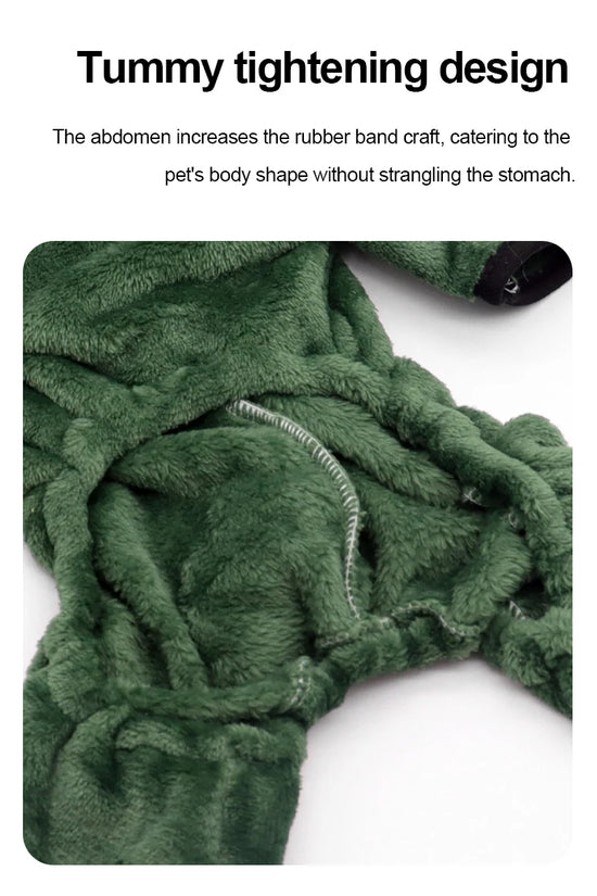 Pet Cat Dog Halloween Dog Clothes for Small Dogs Funny Dinosaur Cosplay Costume Winter Warm Cat Coat Fleece Hoodies Sweater