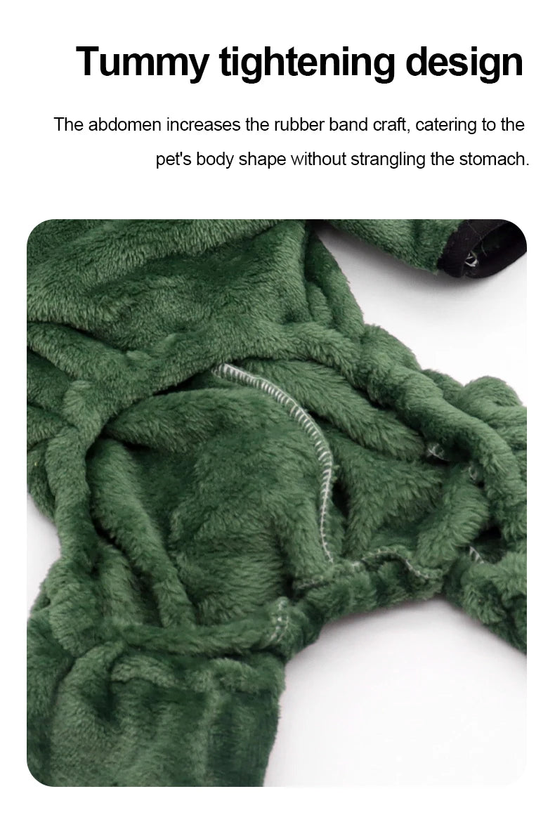 Pet Cat Dog Halloween Dog Clothes for Small Dogs Funny Dinosaur Cosplay Costume Winter Warm Cat Coat Fleece Hoodies Sweater