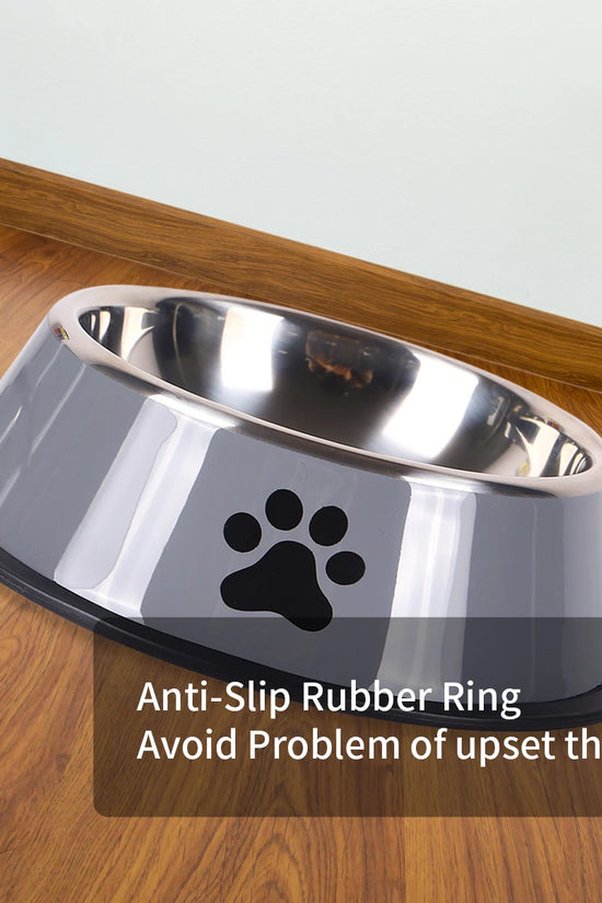 1PC Stainless Steel Pet Bowl Cat Bowl Dog Food Bowl Multi-Specification Anti-fall Food Bowl Food Bowl Feeding Pet Supplies