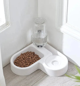 Automatic Drinking Love Pet Bowl Moisture-proof Cat Bowl Dog Basin Dual-use Multi-functional Drinking And Feeding