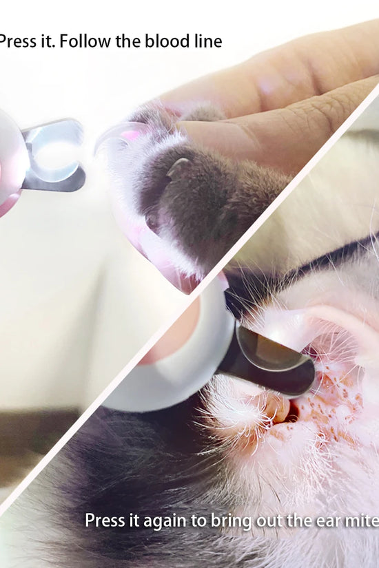 LED Light Cat Dog Nail Clipper Cutter Professional Pet Claw Trimmer with Safety Lock Puppy Kitten Animals Care Grooming Tool Kit