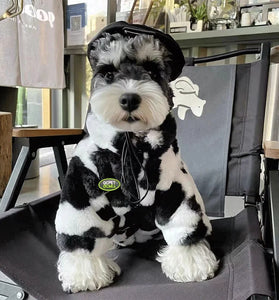 Dog clothes autumn and winter warm schnauzer fah bichon teddy small and medium-sized dogs and cats thickened fur coat