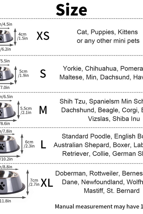 1PC Stainless Steel Pet Bowl Cat Bowl Dog Food Bowl Multi-Specification Anti-fall Food Bowl Food Bowl Feeding Pet Supplies