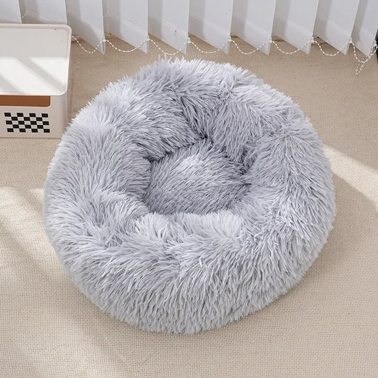Cozy Plush Pet Bed for Cats & Small Dogs - Soft PU, Contemporary Style, Non-Assemble, Ideal for Kittens & Puppies Up to 3lbs