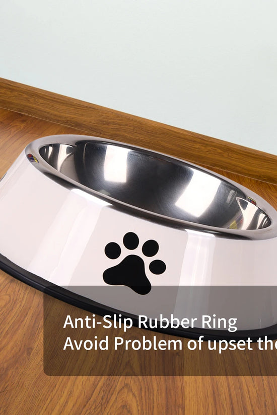 1PC Stainless Steel Pet Bowl Cat Bowl Dog Food Bowl Multi-Specification Anti-fall Food Bowl Food Bowl Feeding Pet Supplies