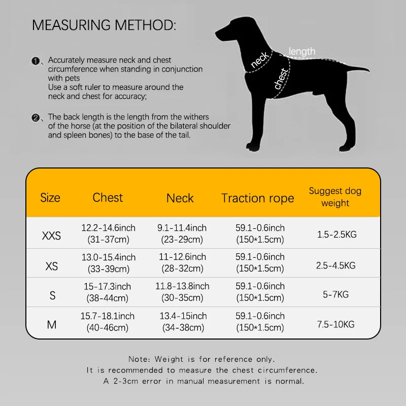 HP386--Pet cat & dog printed vest style harness, 360° fit to the pet's body shape, 1.5-meter dog rope.