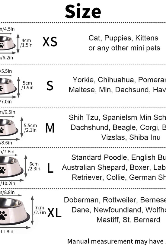 1PC Stainless Steel Pet Bowl Cat Bowl Dog Food Bowl Multi-Specification Anti-fall Food Bowl Food Bowl Feeding Pet Supplies