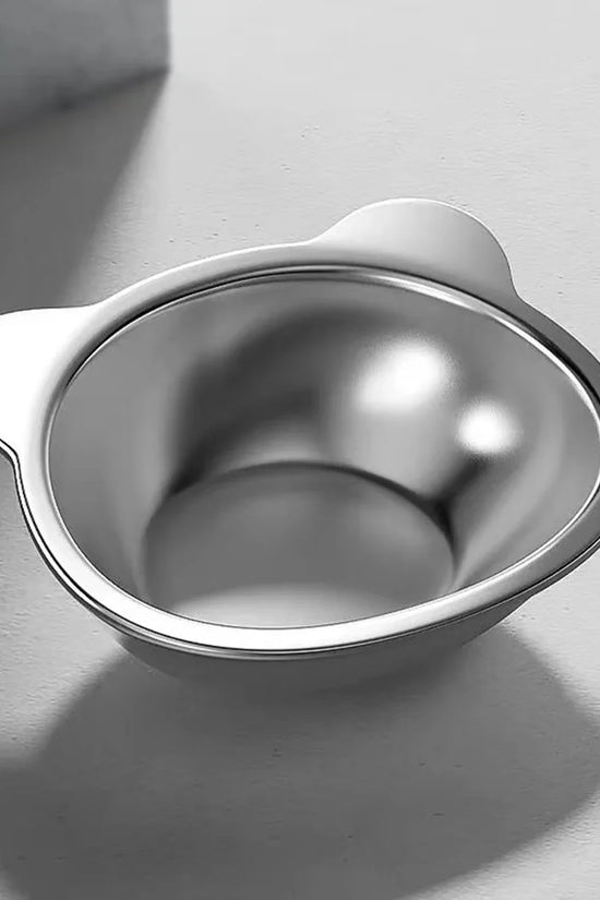 Stainless Steel Pet Bowl Slanted Anti Cervical Spondylosis for Cats and Dogs Dual Use Feeder