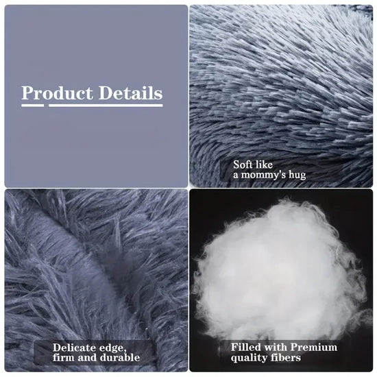 Cozy Round Pet Bed Winter Plush Nest for Dogs & Cats – Soft Washable Furry Sofa