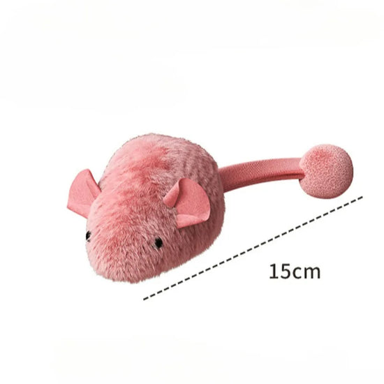Plush Interactive Chew Cat Toy Indoor Plush Mice Luminous Toy Auto Moving Mice With Squeaky Sound Kitten Chase Toy Pet Supplies