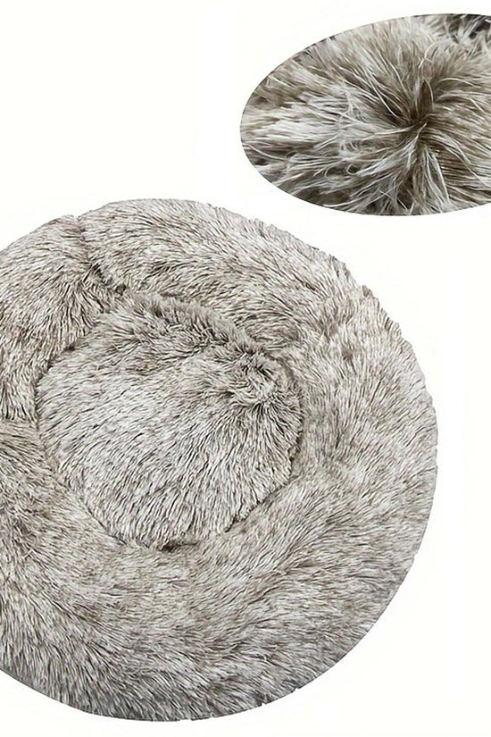 Cozy Round Pet Bed Winter Plush Nest for Dogs & Cats – Soft Washable Furry Sofa