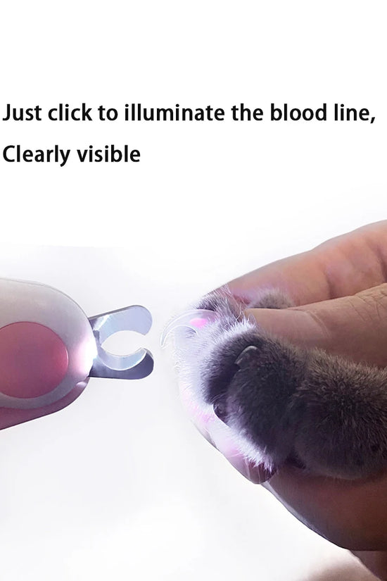 LED Light Cat Dog Nail Clipper Cutter Professional Pet Claw Trimmer with Safety Lock Puppy Kitten Animals Care Grooming Tool Kit