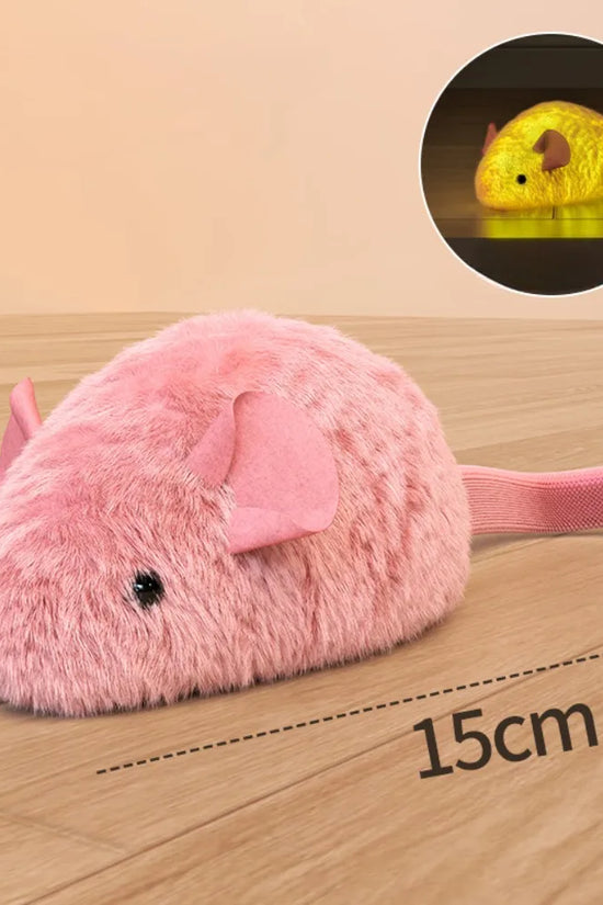 Plush Interactive Chew Cat Toy Indoor Plush Mice Luminous Toy Auto Moving Mice With Squeaky Sound Kitten Chase Toy Pet Supplies