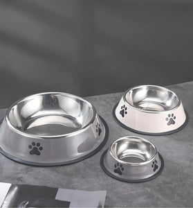 1PC Stainless Steel Pet Bowl Cat Bowl Dog Food Bowl Multi-Specification Anti-fall Food Bowl Food Bowl Feeding Pet Supplies