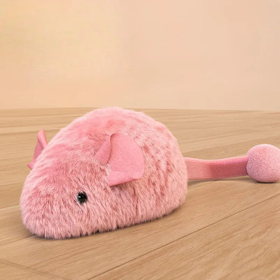 Plush Interactive Chew Cat Toy Indoor Plush Mice Luminous Toy Auto Moving Mice With Squeaky Sound Kitten Chase Toy Pet Supplies